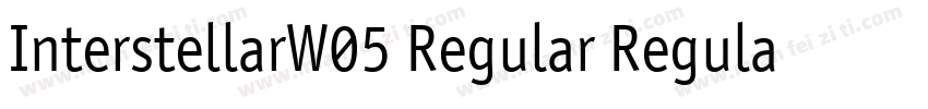 InterstellarW05 Regular Regular字体转换